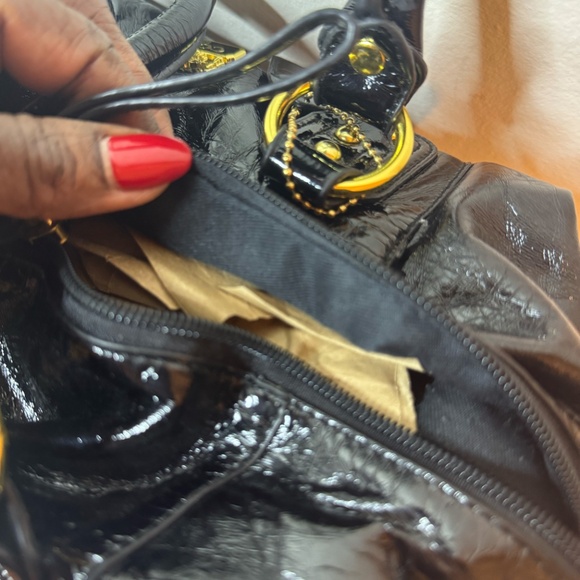 Coach Black Patent Leather Bag - Large Medium - Picture 11 of 13